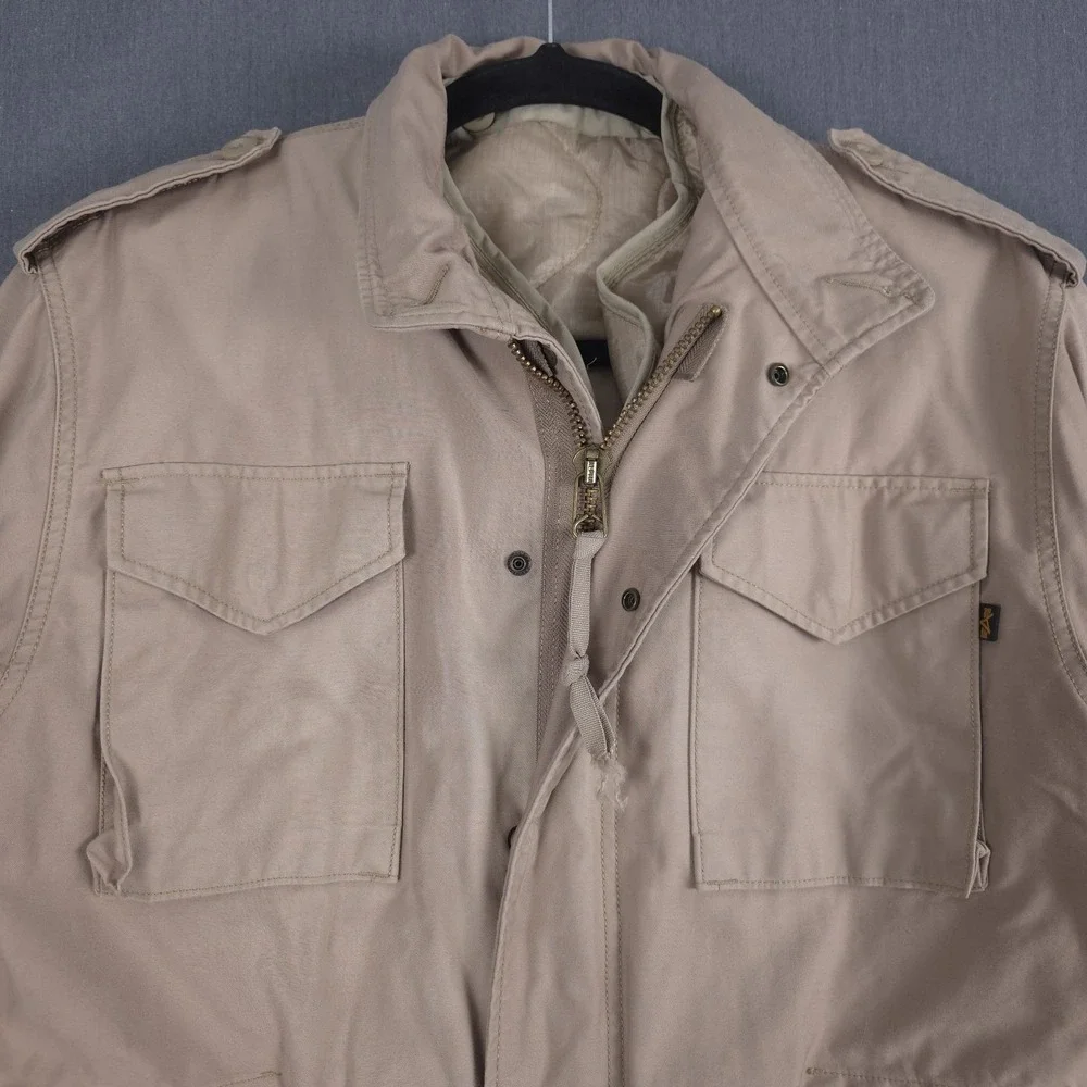 Alpha Industries M65 Field Coat Mens Medium Beige Cold Weather with ALS/92 Liner
